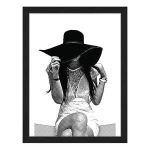 Tableau déco Young Women Wearing Hat Hêtre massif / Plexiglas - 32 x 42 cm