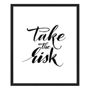 Afbeelding Take the Risk Massief beukenhout/plexiglas - 52 x 62 cm