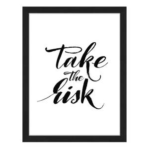 Afbeelding Take the Risk Massief beukenhout/plexiglas - 32 x 42 cm