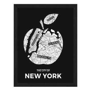 Afbeelding Big Apple Massief beukenhout/plexiglas - 32 x 42 cm