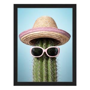Bild Pink mexico cactus Buche massiv / Plexiglas - 32 x 42 cm