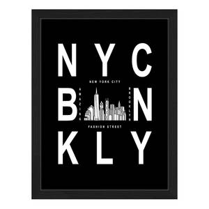 Afbeelding NYC Massief beukenhout/plexiglas - 32 x 42 cm