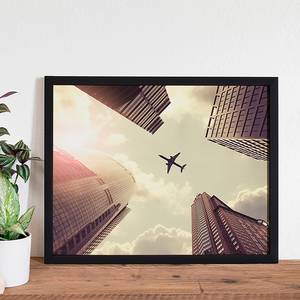 Bild Flying above Skyscrapers Buche massiv / Plexiglas - 52 x 42 cm