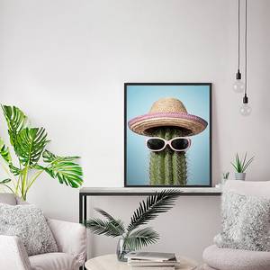 Tableau déco Pink Mexico Cactus Hêtre massif / Plexiglas - 52 x 62 cm