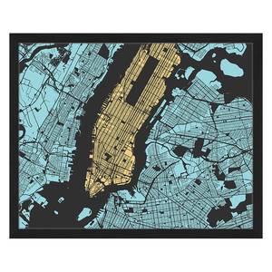 Bild New York Buche massiv / Plexiglas - 52 x 42 cm