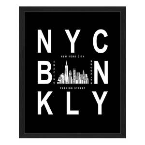 Afbeelding NYC Massief beukenhout/plexiglas - 42 x 52 cm