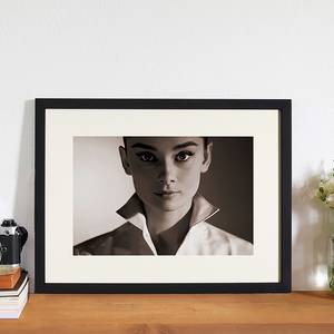 Tableau déco Audrey Hepburn Hêtre massif / Plexiglas - 42 x 32 cm