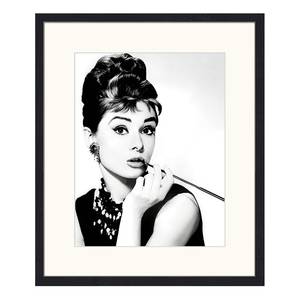 Bild Audrey Hepburn Smoking Buche massiv / Plexiglas - 52 x 62 cm