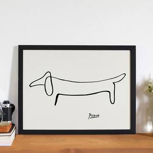 Afbeelding Dog Massief beukenhout/plexiglas - 42 x 32 cm