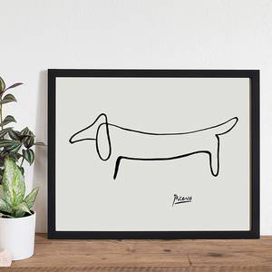 Afbeelding Dog Massief beukenhout/plexiglas - 52 x 42 cm