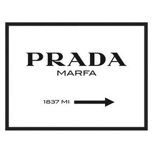 Tableau déco Prada Marfa Hêtre massif / Plexiglas - 82 x 62 cm