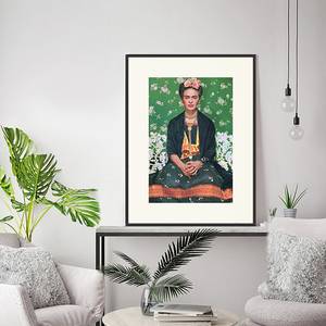 Afbeelding Frida Kahlo en Vogue Massief beukenhout/plexiglas - 62 x 82 cm