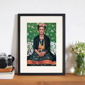 Afbeelding Frida Kahlo en Vogue Massief beukenhout/plexiglas - 32 x 42 cm