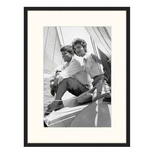 Afbeelding John and Jackie Kennedy Massief beukenhout/plexiglas - 62 x 82 cm