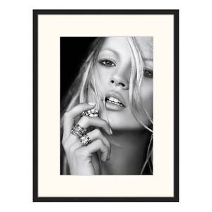 Afbeelding Kate Moss I Massief beukenhout/plexiglas - 62 x 82 cm