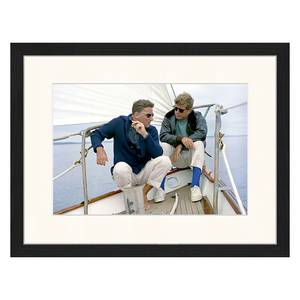 Bild JFK Sailing Buche massiv / Plexiglas - 42 x 32 cm