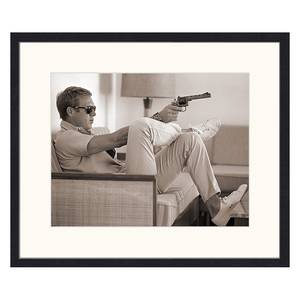 Afbeelding Steve with Gun Massief beukenhout/plexiglas - 62 x 52 cm