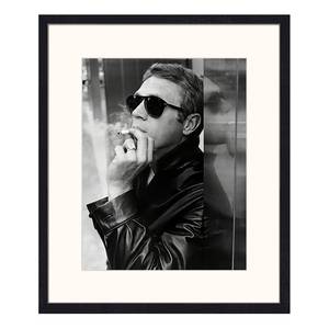 Bild Steve McQueen smoking a Ciggy Buche massiv / Plexiglas - 52 x 62 cm