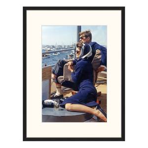 Bild John and Jackie on a boat trip Buche massiv / Plexiglas - 62 x 82 cm