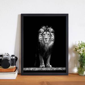 Afbeelding Beautiful Lion Massief beukenhout/plexiglas - 32 x 42 cm