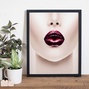 Tableau déco Lips Hêtre massif / Plexiglas - 42 x 52 cm