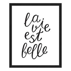 Afbeelding La vie est belle Massief beukenhout/plexiglas - 42 x 52 cm
