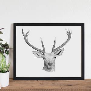 Tableau déco Oh Deer Hêtre massif / Plexiglas - 52 x 42 cm