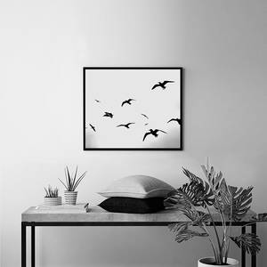 Afbeelding Flaying Seagulls Massief beukenhout/plexiglas - 62 x 52 cm