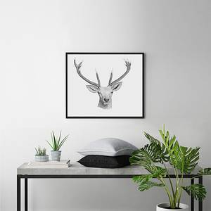 Tableau déco Oh Deer Hêtre massif / Plexiglas - 62 x 52 cm