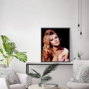 Afbeelding Brigitte Bardot Massief beukenhout/plexiglas - 52 x 62 cm