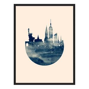 Bild NY Skyline Buche massiv / Plexiglas - 62 x 82 cm
