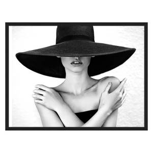 Tableau déco Big Black Hat Hêtre massif / Plexiglas - 82 x 62 cm
