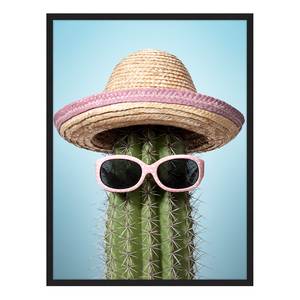 Bild Pink mexico cactus Buche massiv / Plexiglas - 62 x 82 cm