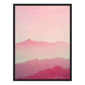 Bild Sunrise over mountains Buche massiv / Plexiglas - 62 x 82 cm