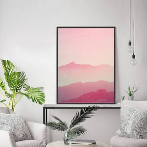 Bild Sunrise over mountains Buche massiv / Plexiglas - 62 x 82 cm