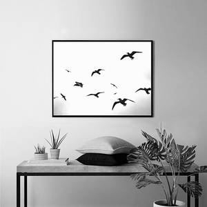 Afbeelding Flaying Seagulls Massief beukenhout/plexiglas - 82 x 62 cm
