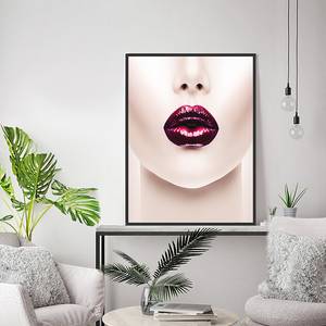 Tableau déco Lips Hêtre massif / Plexiglas - 62 x 82 cm
