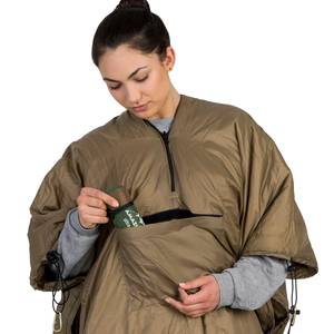 Multifunktional Hängematte Poncho Nylon - Braun / Grün