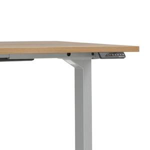 Bureau eDJUST III Riviera eikenhouten look/platinakleurig