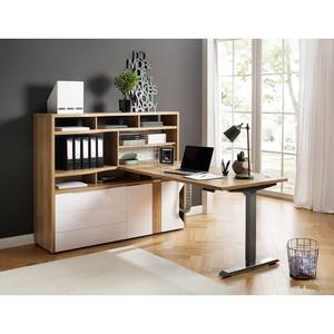 Bureau eDJUST III Riviera eikenhouten look/platinakleurig