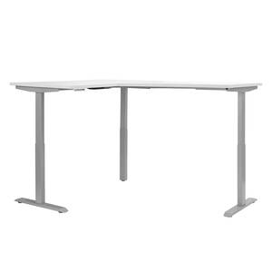 Bureau d’angle eDJUST II Blanc / Gris platine