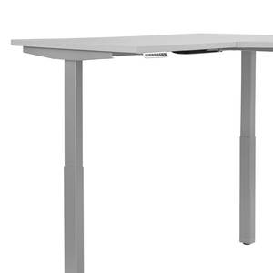 Bureau d’angle eDJUST II Gris clair / Gris platine