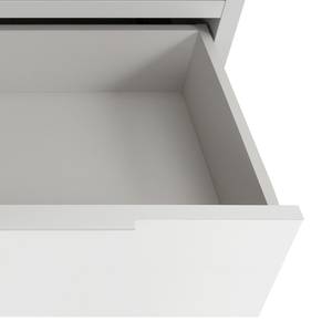 Étagère de bureau eDJUST Blanc brillant / Gris platine - Tiroir à gauche