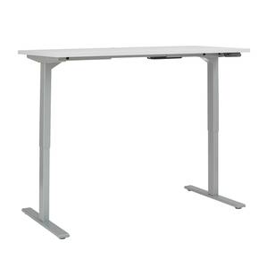 Bureau eDJUST III Gris clair / Gris platine