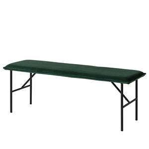 Banc Keilo Velours/ Métal - Vert foncé / Noir