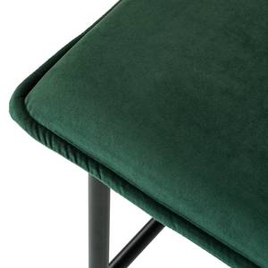 Banc Keilo Velours/ Métal - Vert foncé / Noir