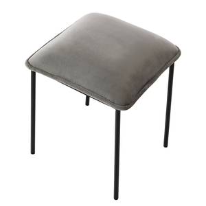 Tabouret Vail Velours / Métal - Gris / Noir