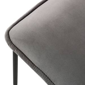 Tabouret Vail Velours / Métal - Gris / Noir