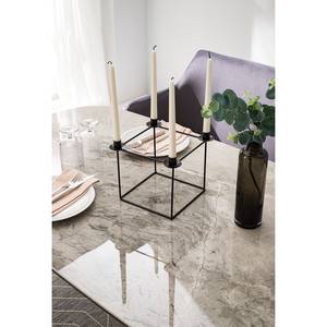 Table ATUBA Céramique / Métal - Gris fumé / Noir