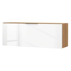 Hängeschrank Shino I Glas Weiß / Eiche Riviera Dekor - Breite: 90 cm